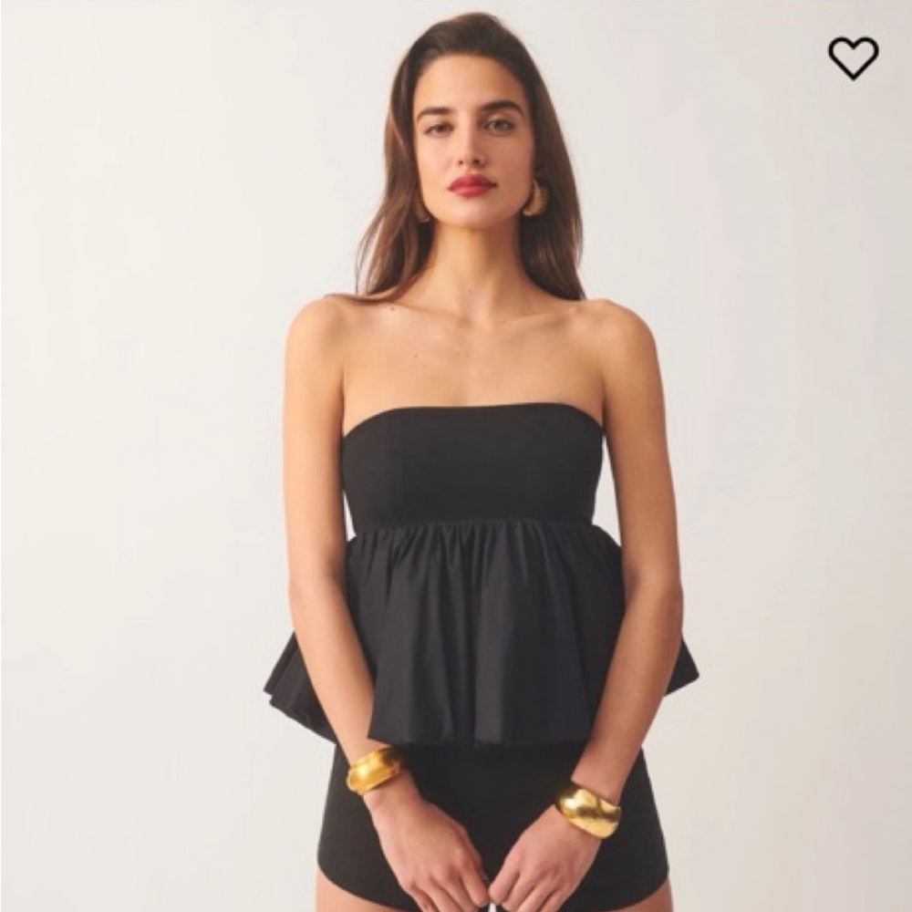 Reformation Black Simone Knit Top